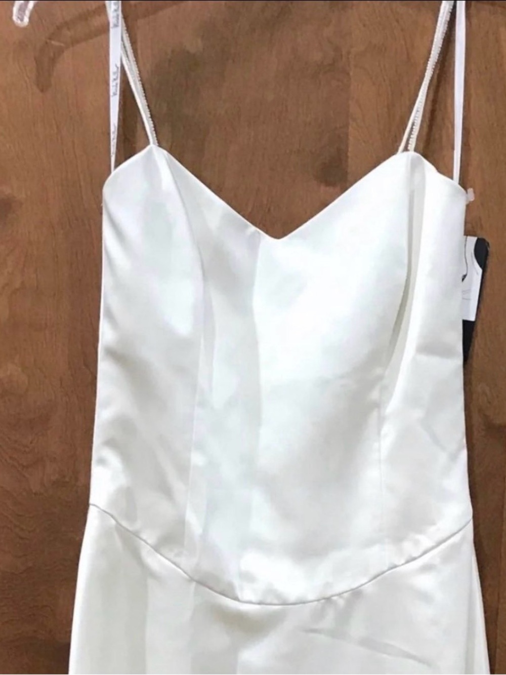 Nicole Miller Ivory Satin Wedding Slip Dress